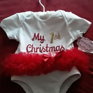 Popatu 1st Christmas onesie